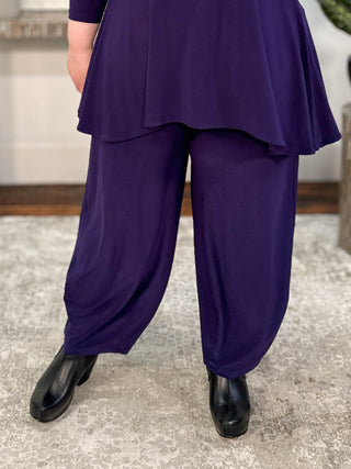 Sympli Narrow Lantern Pant, Blackberry - Statement Boutique