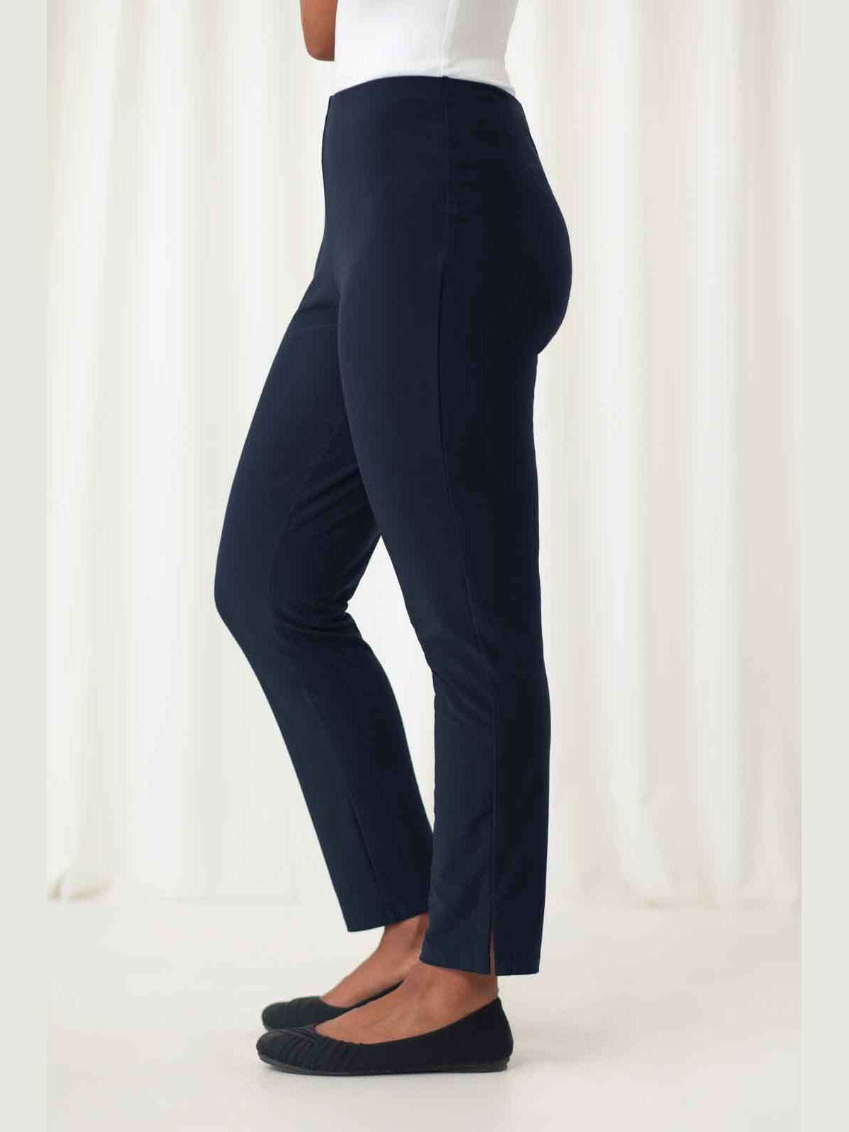 Sympli Narrow Pant Midi, Navy - Statement Boutique
