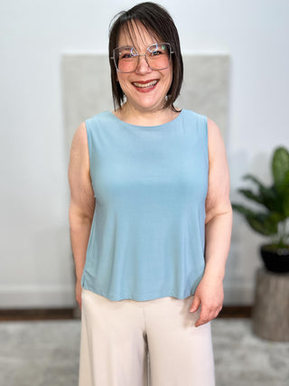 Sympli Nu Flared Shell, Stone Blue - Statement Boutique