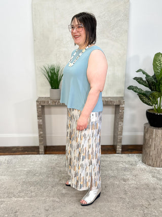 Sympli Nu Flared Shell, Stone Blue - Statement Boutique