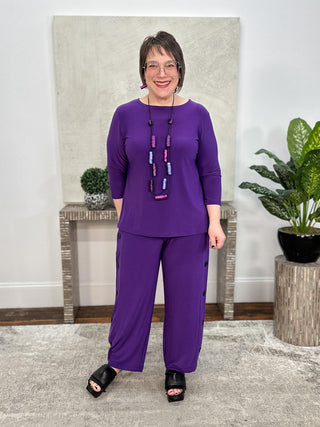 Buttoned Up Lantern Pant, Elderberry