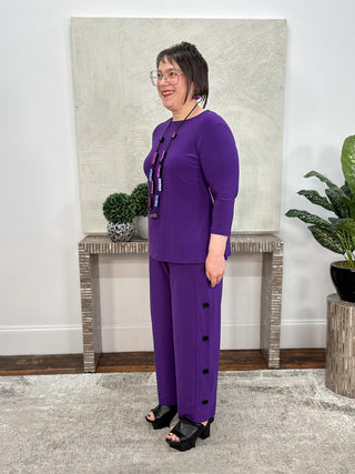 Buttoned Up Lantern Pant, Elderberry