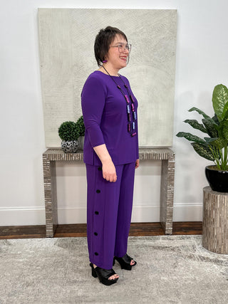 Buttoned Up Lantern Pant, Elderberry