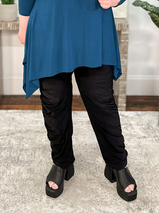 Sympli Ruched Skinny Pant, Black - Statement Boutique