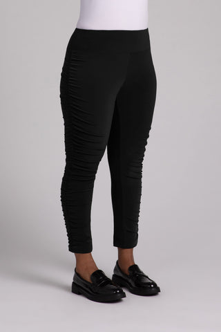 Sympli Ruched Skinny Pant, Black - Statement Boutique