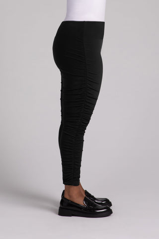 Sympli Ruched Skinny Pant, Black - Statement Boutique