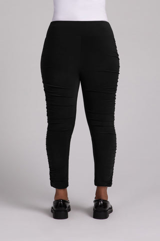 Sympli Ruched Skinny Pant, Black - Statement Boutique