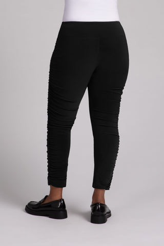 Sympli Ruched Skinny Pant, Black - Statement Boutique