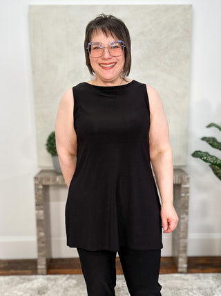Sympli Sleeveless Nu Ideal Tunic, Black - Statement Boutique