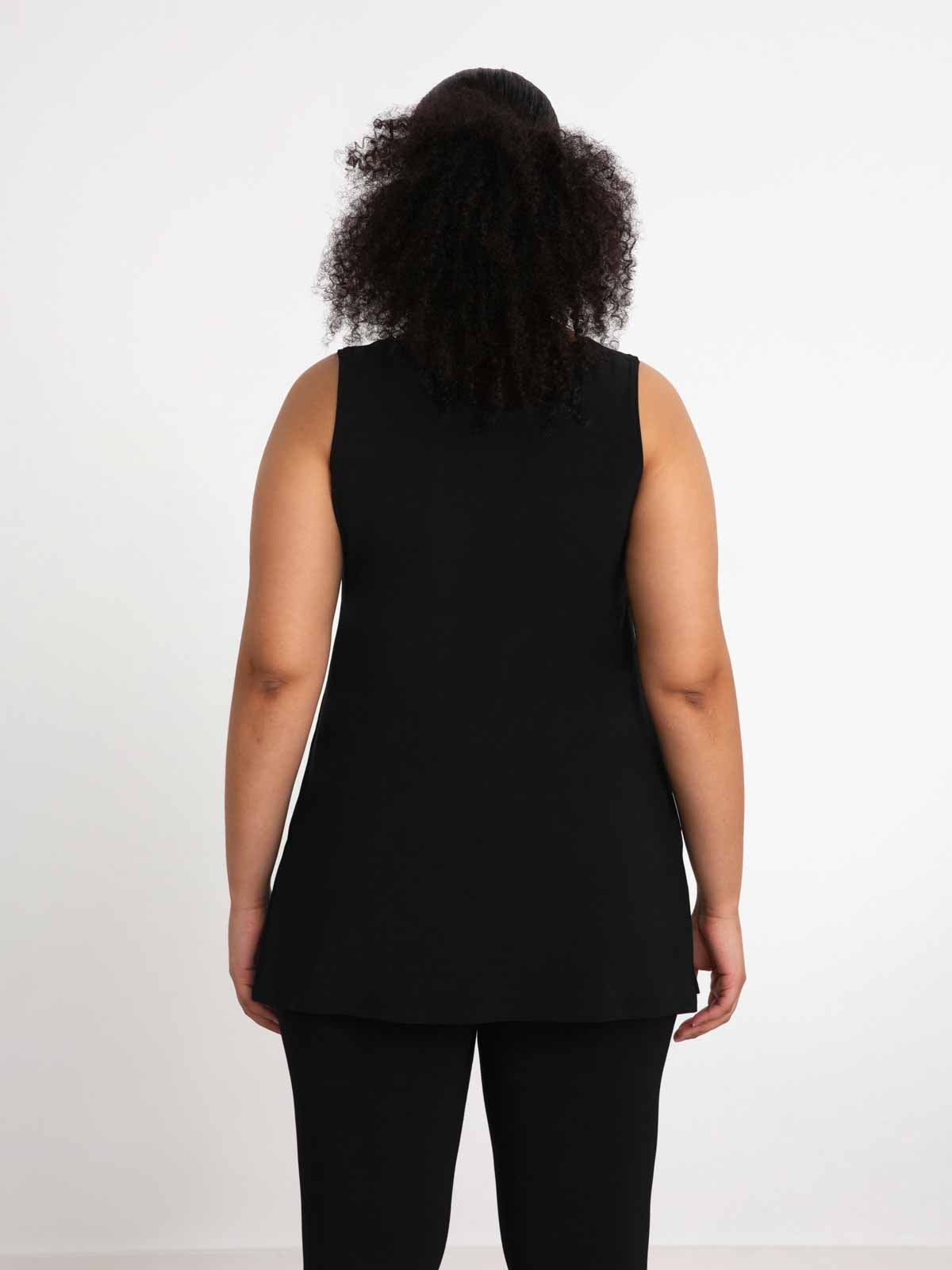 Sympli Sleeveless Nu Ideal Tunic, Black - Statement Boutique