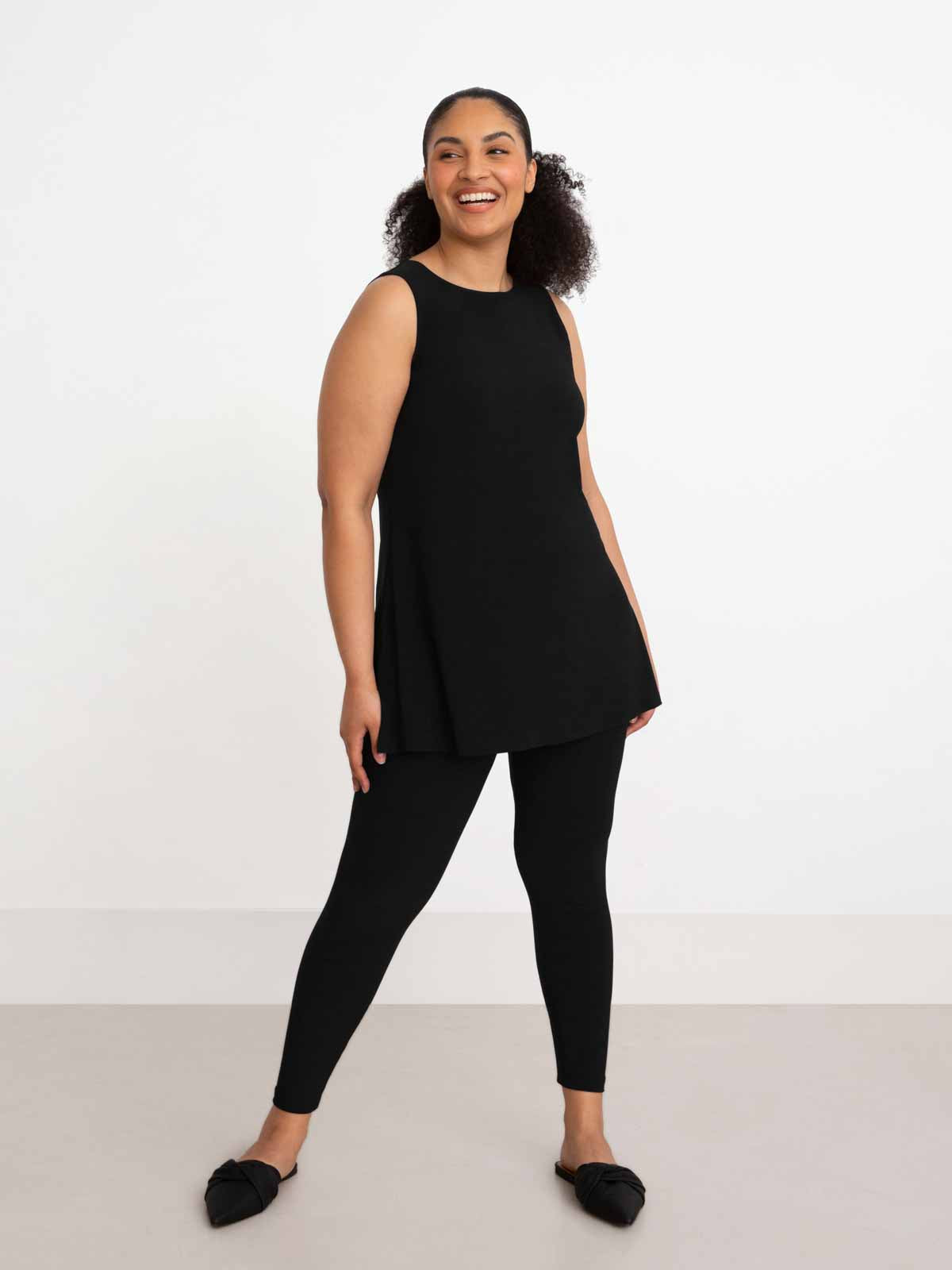 Sympli Sleeveless Nu Ideal Tunic, Black - Statement Boutique