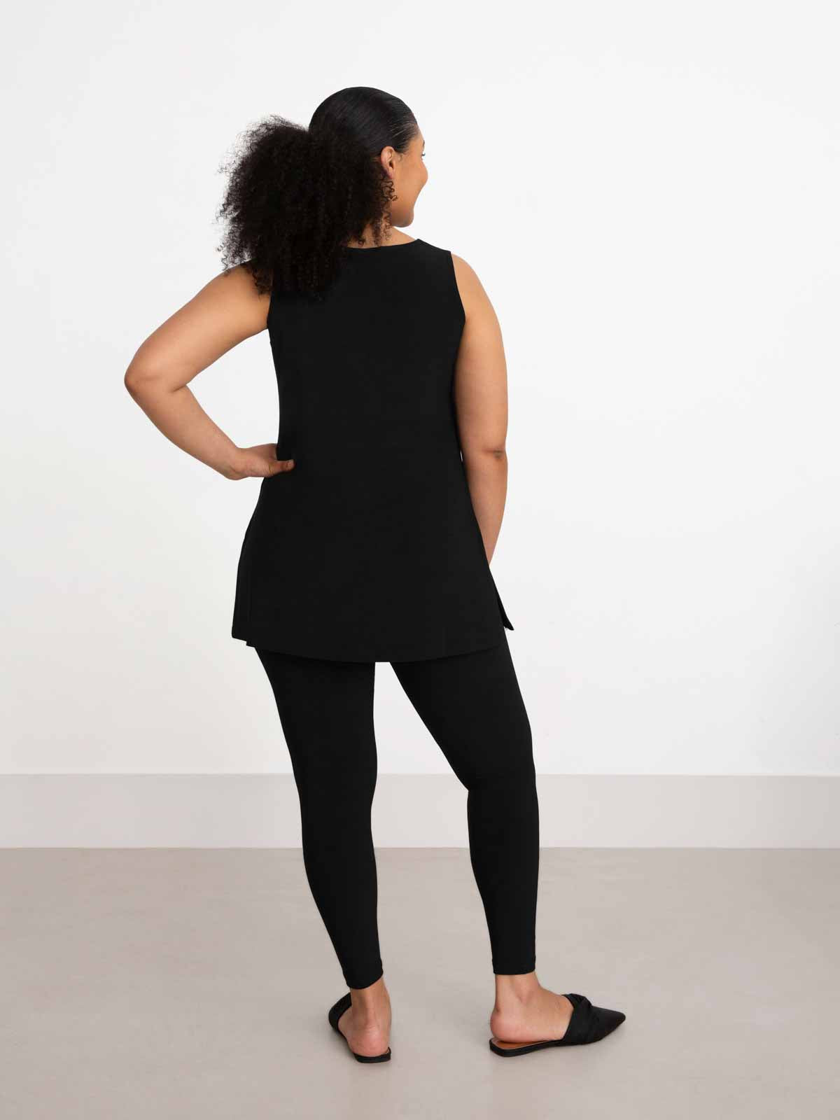 Sympli Sleeveless Nu Ideal Tunic, Black - Statement Boutique