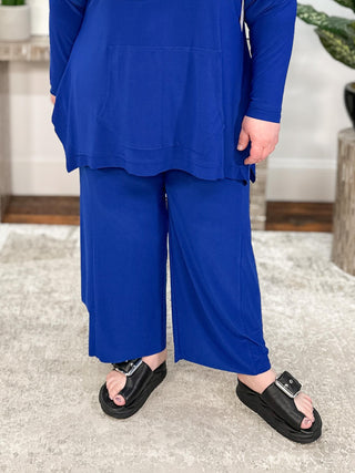 Sympli Splice Double-Up Pant Crop, Lapis - Statement Boutique