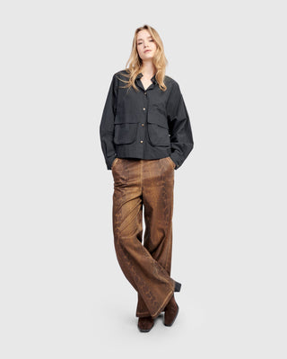 Alembika Python Wide Leg Stretch Jeans, Boa - Statement Boutique