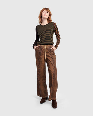 Alembika Python Wide Leg Stretch Jeans, Boa - Statement Boutique