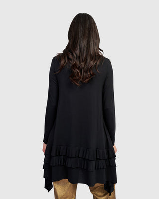 Urban Softie Ruffle Tunic, Black