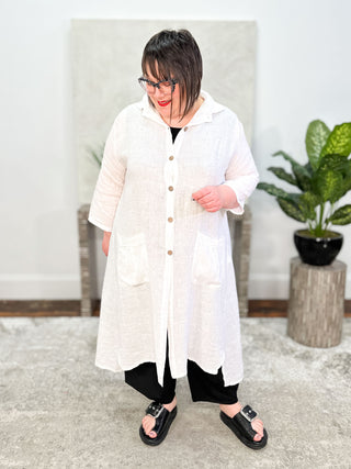 T by Transparente Big Duster, White - Statement Boutique