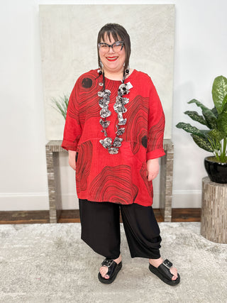 T by Transparente Blossom Top, Red - Statement Boutique