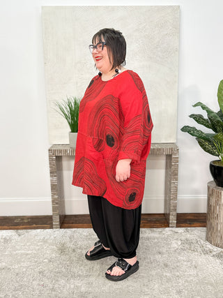 T by Transparente Blossom Top, Red - Statement Boutique