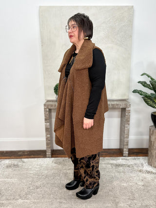 Faux Fur Vest, Brown
