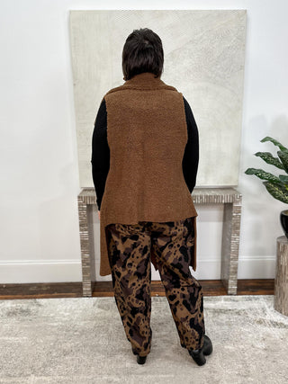 Faux Fur Vest, Brown