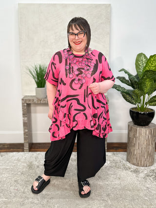 T by Transparente Gibberish Top, Pink - Statement Boutique