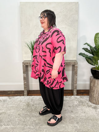 T by Transparente Gibberish Top, Pink - Statement Boutique
