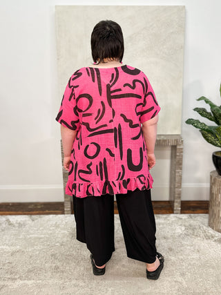 T by Transparente Gibberish Top, Pink - Statement Boutique