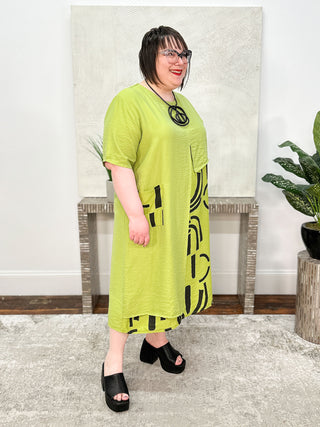 T by Transparente Layers Dress, Kiwi - Statement Boutique