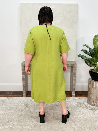 T by Transparente Layers Dress, Kiwi - Statement Boutique