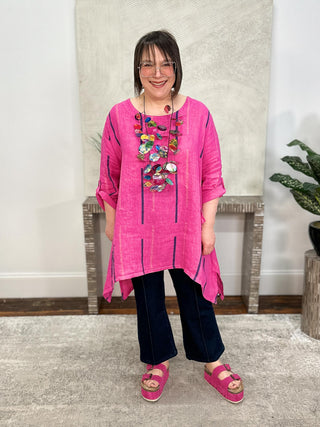 T by Transparente Betina Top, Fuchsia - Statement Boutique
