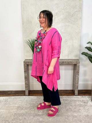 T by Transparente Betina Top, Fuchsia - Statement Boutique