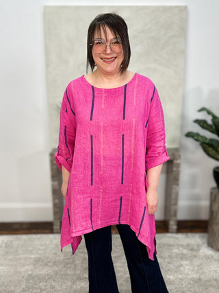 T by Transparente Betina Top, Fuchsia - Statement Boutique