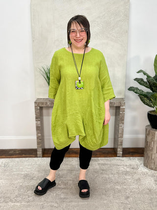 T by Transparente Lisa Dress, Kiwi - Statement Boutique