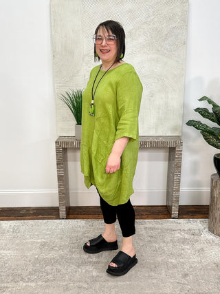 T by Transparente Lisa Dress, Kiwi - Statement Boutique
