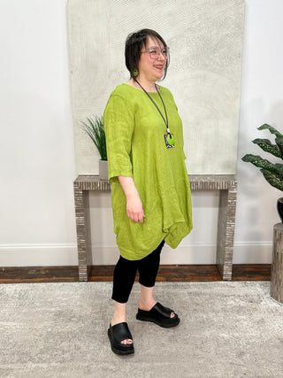 T by Transparente Lisa Dress, Kiwi - Statement Boutique