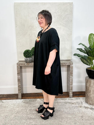 Long Panel & Pockets Tunic, Black