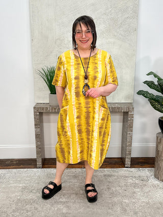 T by Transparente San Fran Dress, Mustard - Statement Boutique