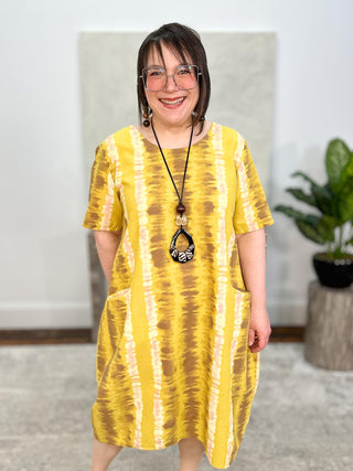 T by Transparente San Fran Dress, Mustard - Statement Boutique