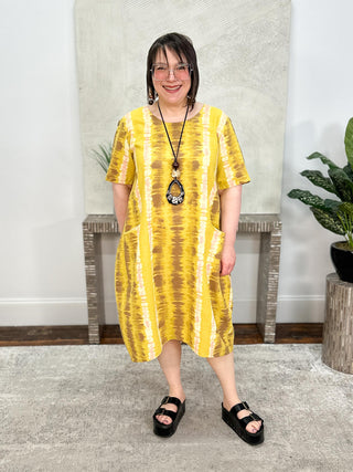 T by Transparente San Fran Dress, Mustard - Statement Boutique