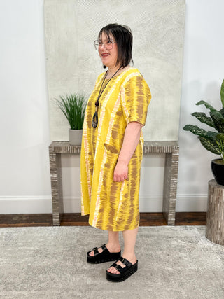 T by Transparente San Fran Dress, Mustard - Statement Boutique