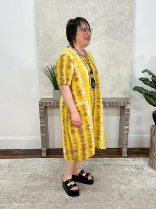 T by Transparente San Fran Dress, Mustard - Statement Boutique