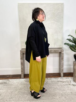 Tulip Lantern Pant, Olive Oil