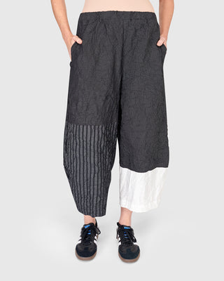 Urban Crush Mix Crop Pants, Mono