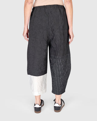 Urban Crush Mix Crop Pants, Mono