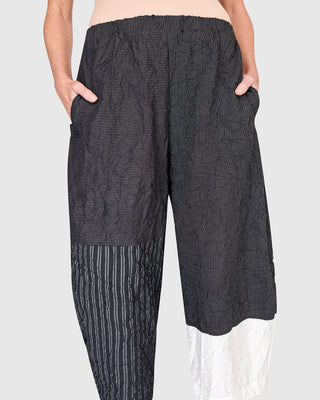 Urban Crush Mix Crop Pants, Mono