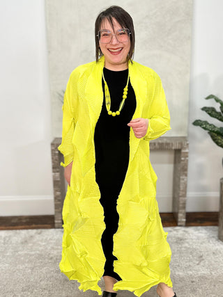 Vanite Couture Origami Duster, Lime - Statement Boutique