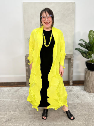 Vanite Couture Origami Duster, Lime - Statement Boutique