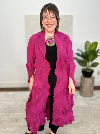 Vanite Couture Origami Duster, Rose - Statement Boutique