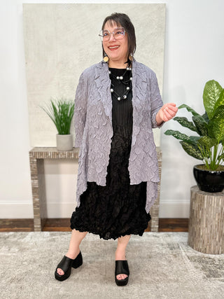 Vanite Couture Pucker Pleat Cover Up, Grey - Statement Boutique